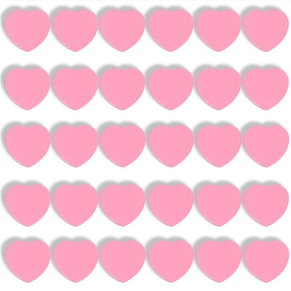 30PCS Fridge Magnets - Pink Heart Strong Magnets, Heavy Duty Small Mini Cute Refrigerator Magnets for Whiteboard, Locker, Kitchen, Office, School, Crafts, Classroom - Funny Dry Erase Magnet