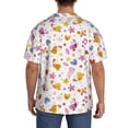thumbnail image 3 of Sikiie Cartoon Birds & Flowers Men's Wrinkle Free Untucked Cuban Shirt Business Casual Button Down Shirts Short Sleeve Shirt4X-Large, 3 of 5
