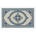 thumbnail image 2 of DEERLUX  Deerlux Transitional Living Room Area Rug with Nonslip Backing, Blue Medallion Pattern, 8 x 10 ft Large, 2 of 4
