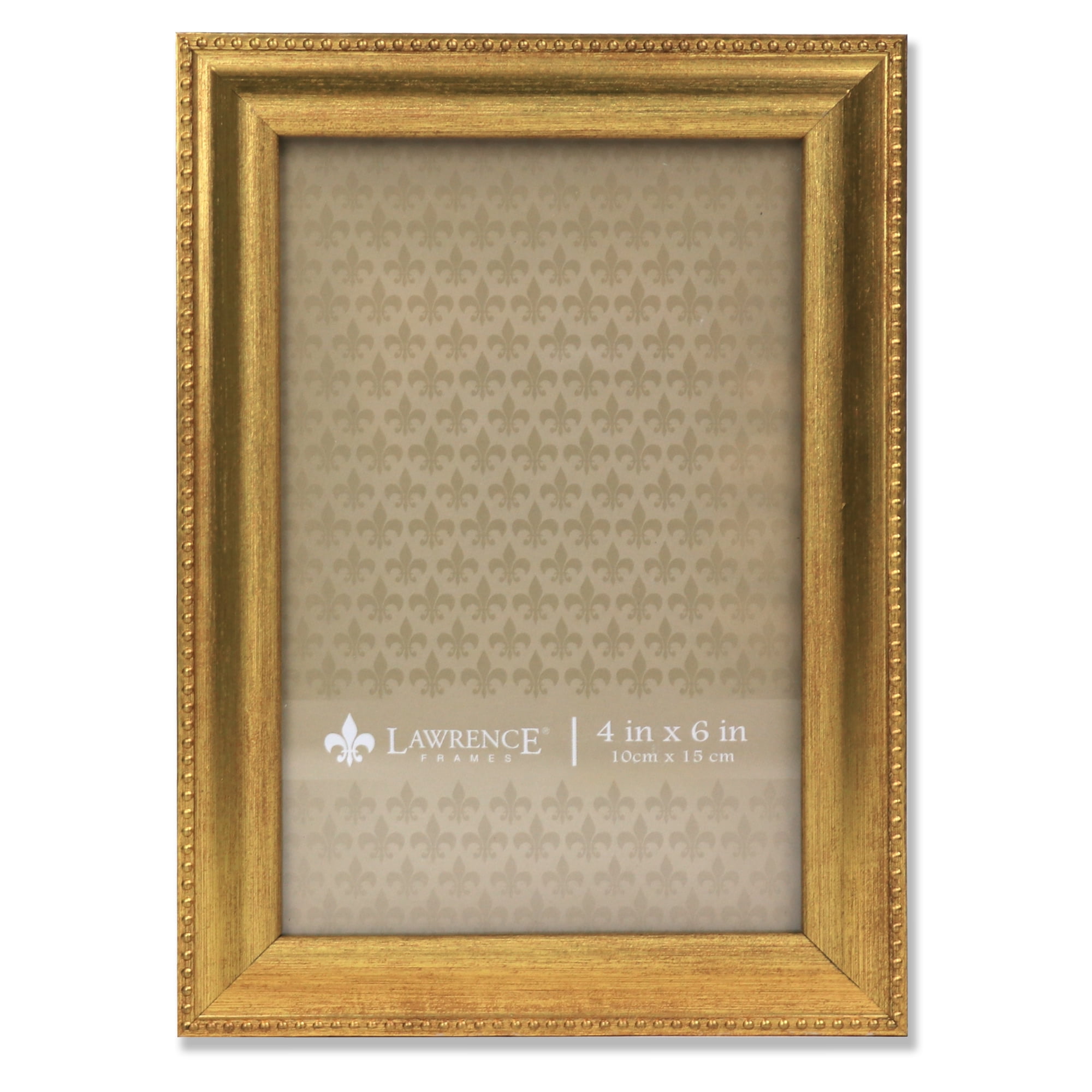 4x6 Burnished Gold Picture Frame Classic Bead Border