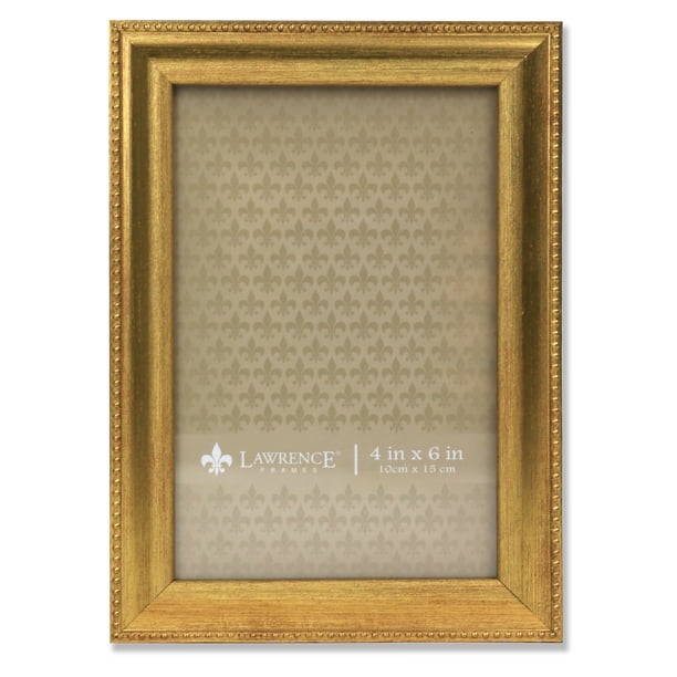 4x6 Burnished Gold Picture Frame Classic Bead Border