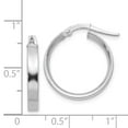 thumbnail image 4 of 14K White Gold 3mm Small Hoop Earrings 14k White Gold Earrings, 4 of 4