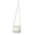 thumbnail image 1 of Cesta colgante para plantas Uxcell, cesta de macramé tejida con cuerda colgante de 28" para decoración del hogar, blanca 1 paquete, 1 of 6