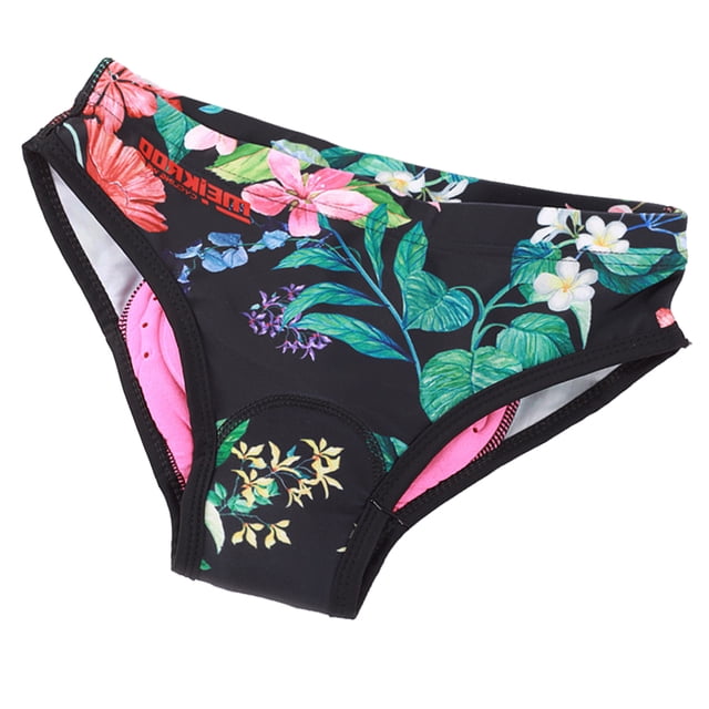 Ropa Interior de Ciclismo Pantalones Cortos de Ciclismo con Flores Impresas para Niñas Damas Mujeres - Patrón , S Sunnimix Ropa interior femenina de ciclismo