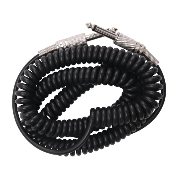 Cable de Resorte para Guitarra 6.35 / 6.5 Audio Bajo ProteccióN 5M Conectar el Sonido la EléCtrica