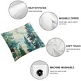 thumbnail image 4 of Nawypu  Watercolor Blue Green Tree Pillow Covers Rustic Style Nature Forest Print Decorative Throw Pillows Winter Christmas Square Cushion Case for Home Sofa Couch Bed Outdoor,Set of 2, 4 of 6
