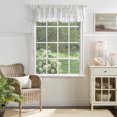 thumbnail image 4 of Martha Stewart Laguna Stripe Indoor Polyester Light Filtering Tie Tab Valance and Tier Set , Mocha , 56"x36" , Set of 3, 4 of 7