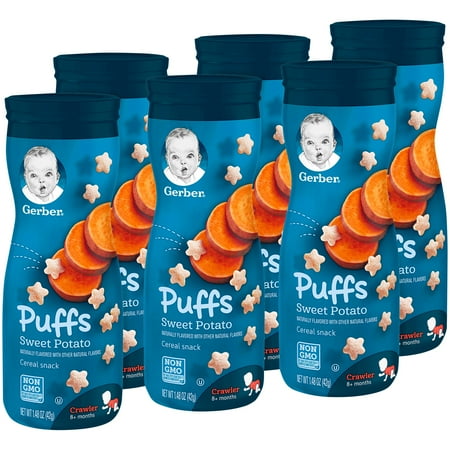 Gerber Graduates Puffs, Sweet Potato, 1.48 oz (Pack of 6)