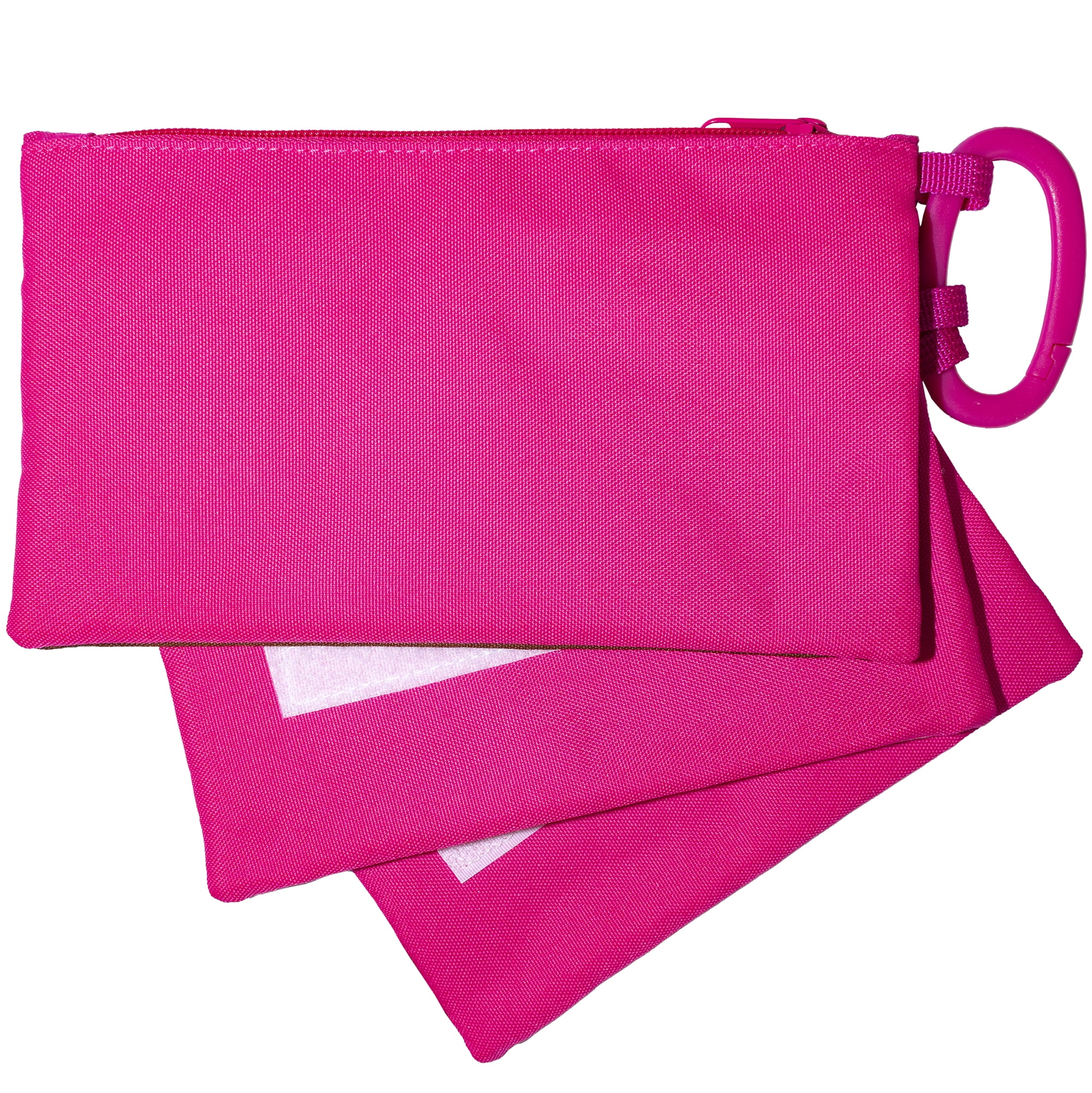Pen+Gear 3 Pouch Pencil Case, Pink, For School, Office and Accessory