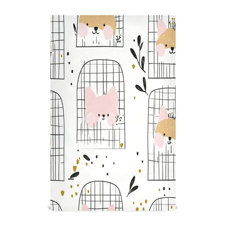 

Cute Simple Pattern Kitchen Towels Set of 4 Tea Towels for Kitchen Decorative Waffle Dishcloths 28x18in