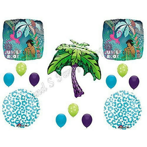 JUNGLE BOOK Happy Birthday Balloons Decoration Supplies Party Disney Mowgli Baloo