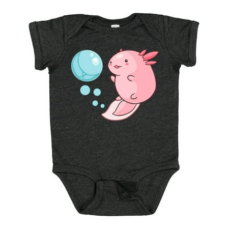 

Inktastic Cute Axolotl and Bubbles in Heart Shape Gift Baby Boy or Baby Girl Bodysuit
