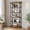 Brown, variant on Zzistar 6 Tier Bookshelf, Wood Bookcase Open Storage Shelf with Metal Frame, Tall Standing Display Rack