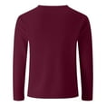 thumbnail image 6 of Chbgutlmr Shirts for Men Fall Notched V Neck Button Fitting Comfy Casual Long Sleeve Thermal Pullover Tops, 6 of 8