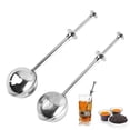 thumbnail image 1 of Bola de té de mango largo de acero inoxidable, 2 filtros infusores de té para té de hojas sueltas, colador difusor de intervalo de té de malla fina reutilizable para taza y tetera, 1 of 8