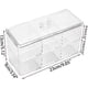 thumbnail image 2 of Acrylic Clear Cosmetic Organizer Double Layer Cotton Swab Container (6 Compartments), 2 of 5