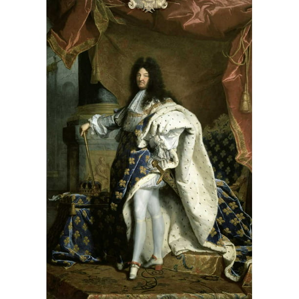 Louis XIV King of France Stretched Canvas - Hyacinthe Rigaud (20 x 28) - www.bagssaleusa.com - www.bagssaleusa.com