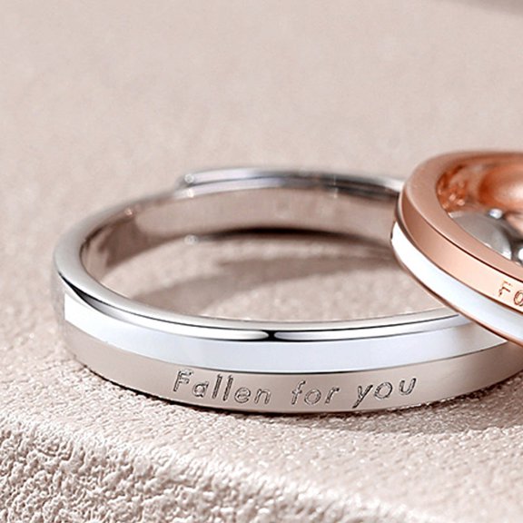 925 Sterling Silver Couple Ring Korean Version