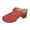 Red, variant on Women's Closed Toe Heel Sandals On Block Heel Walking Slides Shoes Mules for Women Dressy Summer Casual Hollow Out Comfort Slippers Outdoor Platform Slide Wedge Sandals