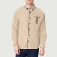 thumbnail image 1 of Timegard Mens Shirts Fall Button down Long Sleeve Shirts Drop Shoulder Work Business Casual Loose Tops, 1 of 5