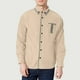 thumbnail image 1 of pstuiky manga larga para hombre, Camisa de manga larga con cuello vuelto para hombre, informal, holgada, a la moda, con bolsillos y botones, de color liso top de hombre s, 1 of 6
