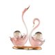 thumbnail image 3 of 2 estatuas de cisne para decoración de sala de estar, colección de adornos de cerámica para amantes de la decoración. Rosa, 3 of 9