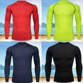 thumbnail image 4 of QHUDLV Men Compression Running Long T Shirt Sport Training W1M8 S2L1 Jogging Quick, 4 of 9