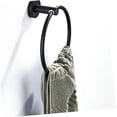 thumbnail image 4 of Wall-Mounted Towel Ring Bath Towel Ring Towel Hanging Rings Bathroom Towel Ring Towel Hooks for Bathrooms Hand Towel Holder Black Towel Hook Decorative Hooks Stainless Steel Metal, 4 of 5