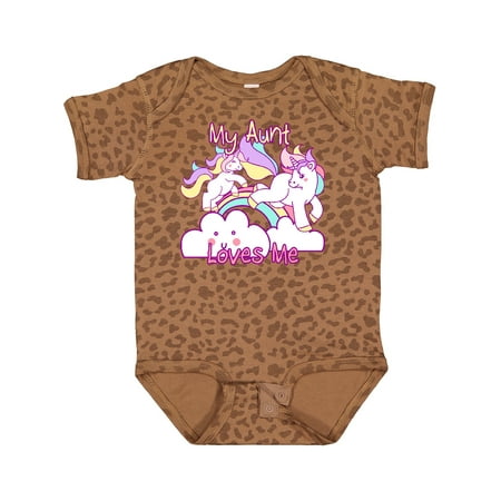 

Inktastic My Aunt Loves Me Unicorn Gift Baby Girl Bodysuit