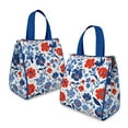 thumbnail image 2 of Pioneer Flower Floral Print Pattern Insulated Lunch Bag for Women & Adults,Large Portable Soft Cooler Lunch Bag,Thermal Food Storage Tote with Pearl Cotton,8.66L,8.75x5.75x9.5 Inch, 2 of 6