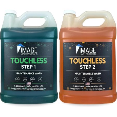 Image Wash Products® Touchless Car Wash Soap, 2-Step Scrub Free Truck Wash Soap - Safe for Polished Aluminum & Chrome, Non-Hazmat, Concentrated Formula (1 Gallon Kit)