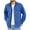 Blue, variant on Fall Clearance,Men's Quilted Shirt Jacket Casual Long Sleeve Snap Button Down Shacket Lightweight Solid Waffle Work Coat with 2 Flap Pockets