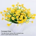 thumbnail image 4 of Naiovety Flores artificiales plantas falsas al aire libre resistentes a los rayos cabezas de crisantemo salvaje ramo No se decolora negocios Decoración Amarillo, 4 of 6