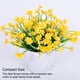 thumbnail image 3 of Flores artificiales Matsuzay crisantemo salvaje ramo amarillo plástico, 3 of 6