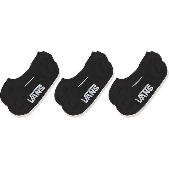 Vans - Men's Classic Super No-Show Socks - 3 Pack - Black/White