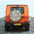 thumbnail image 2 of Fotbe Rose Flowers Spare Tire Cover Thickening Universal Fit for Jeep, Trailer, RV, SUV, Truck, Tough Tire Wheel Soft Cover-15 inch, 2 of 8