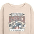 thumbnail image 3 of Marvel Captain America - Collegiate - Women's French Terry Pullover Sweatshirt, 3 of 5