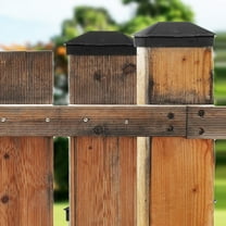UPOUART Deck Post Covers 12Pcs Black Square Fence Post Cap PP Plastic For Outdoor Space And Corridor