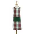 thumbnail image 2 of Santa's Helper Cotton Ruffle Apron 28.5 x 26 Christmas Holiday Red and Green, 2 of 5