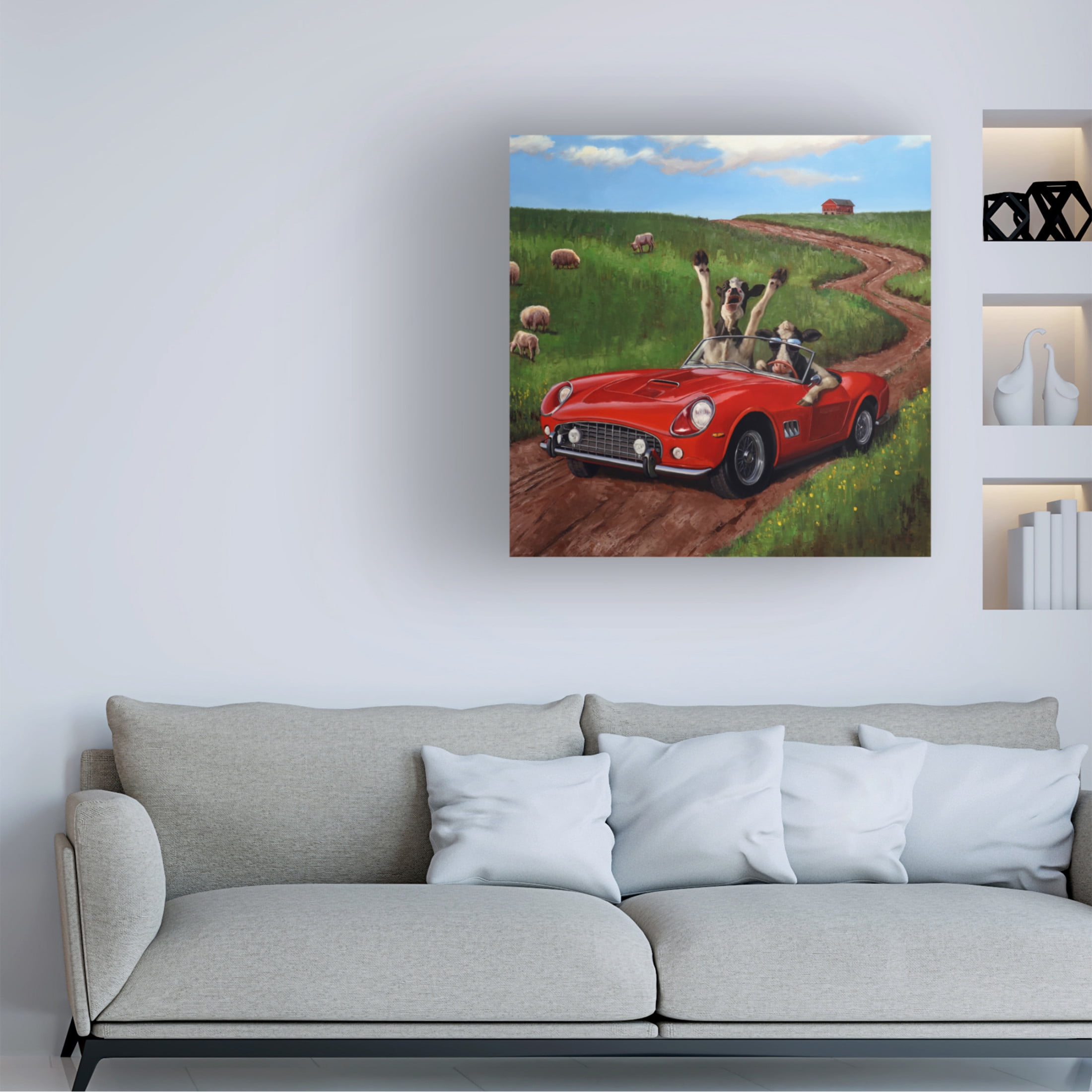 Canvas Wall Art - Lucia Heffernan 'The Runaways' Wall Art for Living Room, Bedroom, or Office Décor by Trademark Fine Art - 24 x 24 Inches