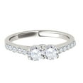 thumbnail image 3 of Mauli Jewels Engagement Rings for Women 3/4 Carat Two Stone Diamond Ring 4 Prong-Setting14K White Gold, 3 of 6