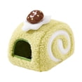 thumbnail image 2 of Cama para cobayas, casa suave para animales pequeños, acogedora y cálida, refugio de forro polar con establo Verde, 2 of 9