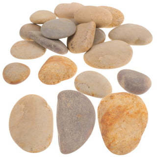 Koltose by Mash Bulk White River Rocks for Painting – 40 Big Rocks, 2” - 3.5” inch Flat Smooth Stones, About 12 lb. of Craft Rocks F
