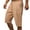 Khaki, variant on Toonshare Men's Short Men Casual Solid Pocket Elastic Waist Straight Half Shorts Pants Sport Pants