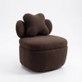 thumbnail image 4 of Fauteuil Lounge Moderne Pivotant à 360° avec Rangement – Confortable, Douillet et Doux, Design Ergonomique en Forme de Baril, Grande Capacité de Poids, Assemblage Facile – Parfait pour Salon, Chambre, Bureau – Couleur : Brun Café, 4 of 5