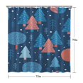 thumbnail image 5 of 72x72 Winter Fashion Xmas Tree Shower Curtain:Christmas & New Year Bathroom Curtain - Machine Washable (Hooks Included), 5 of 5
