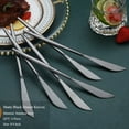 thumbnail image 2 of Couteaux de Cuisine 6 Pcs, Acier Inoxydable Noir Mat, Couteau à Beurre Robuste, Design Moderne, Lavable au Lave-Vaisselle (Noir Mat-8.9 Pouces), 2 of 4