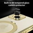 thumbnail image 4 of Magnetic Case for iPhone 15 Case Magsafe with Invisible Stand Kickstand Camera Protector Plating 10FT Shockproof Soft Rubber Clear Protective Phone Case (Gold), 4 of 12