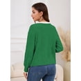 thumbnail image 5 of Usaibhir Womens Knit Button Up Cardigan Sweaters with Pockets Long Sleeve Crew Neck Open Front Sweater Jackets Outerwear, 5 of 8