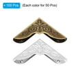 thumbnail image 3 of 30mm Metal Book Corners, 100pcs Photo Corners Book Corners Protector Metal for Scrapbook Book Binding, Bronze Silver, 3 of 5